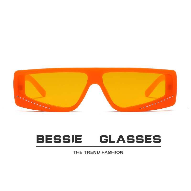 Retro small frame sunglasses female European and American rectangular sunglasses versatile brick personality sunglasses 19045