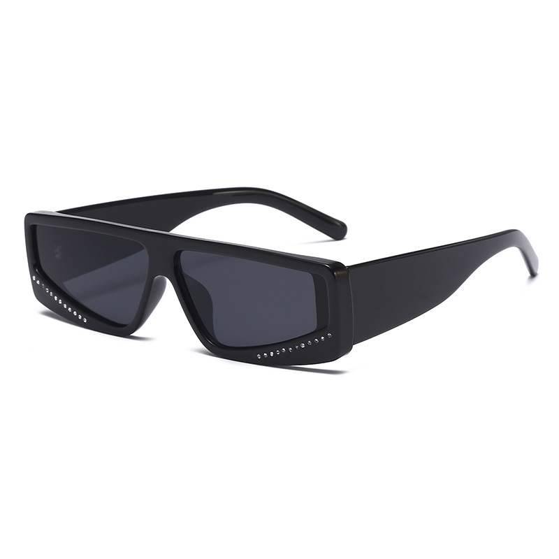 Retro small frame sunglasses female European and American rectangular sunglasses versatile brick personality sunglasses 19045