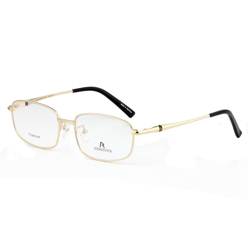 German myopia glasses box business pure titanium full -frame glasses frame big face men's retro gold optical mirror
