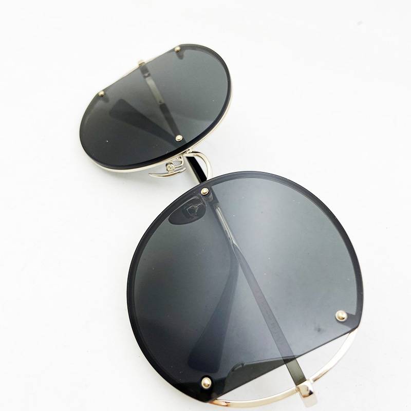 Export hollow box sunglasses anti -ultraviolet tide fashion brand sunglasses outdoor tourism