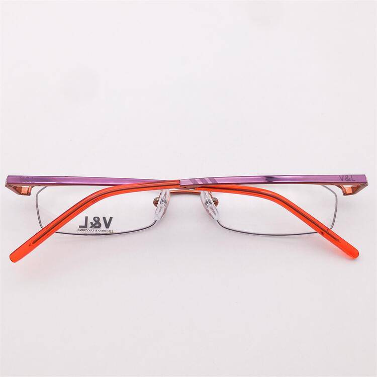 Treasured orphan original single pink titanium business temperament half -frame carved decorative mirror leg personality glasses shelf female