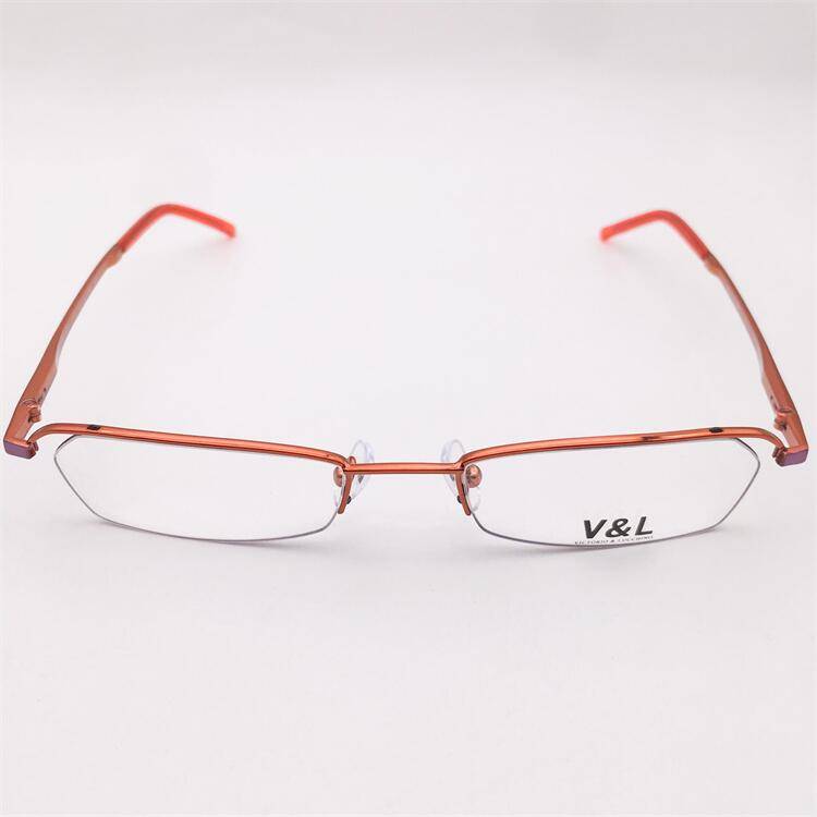Treasured orphan original single pink titanium business temperament half -frame carved decorative mirror leg personality glasses shelf female