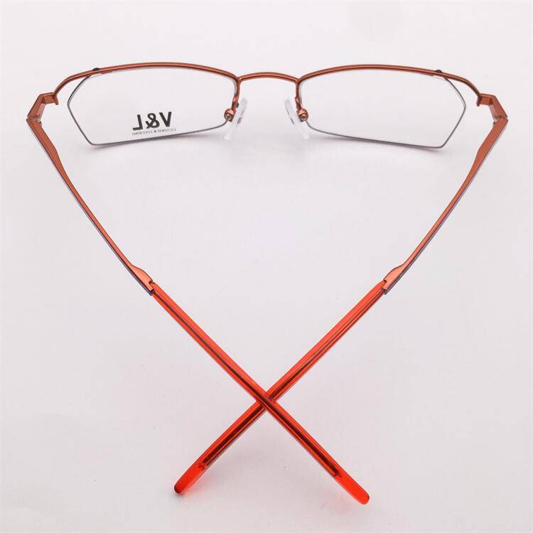 Treasured orphan original single pink titanium business temperament half -frame carved decorative mirror leg personality glasses shelf female