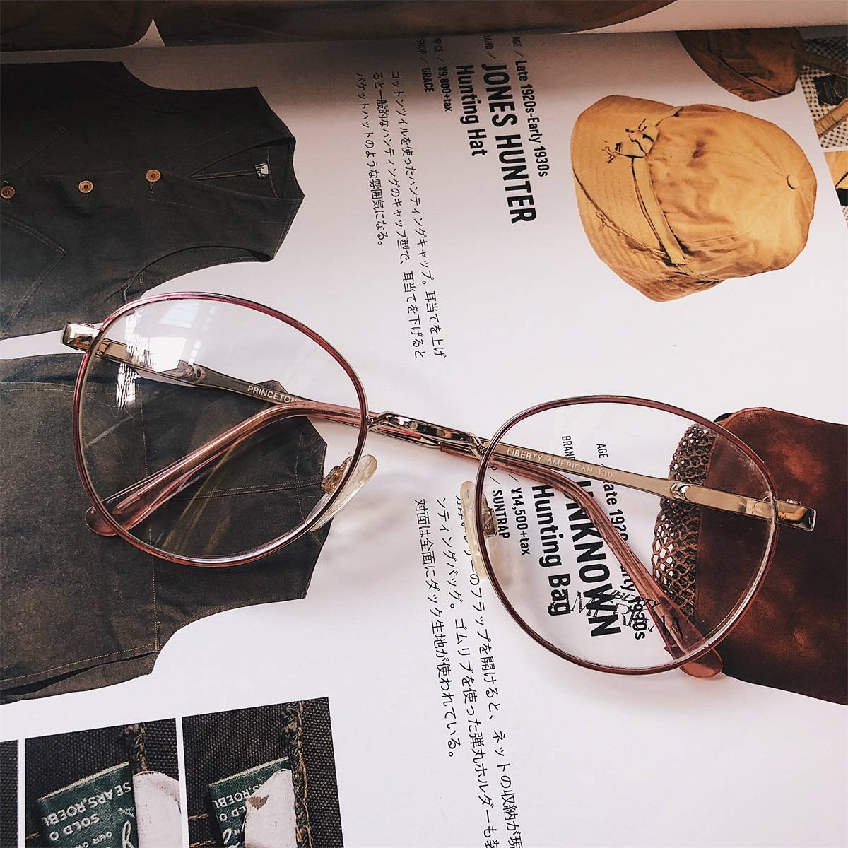 Early orphan American retro literary ivy IVY metal flat light frame glasses yj6671