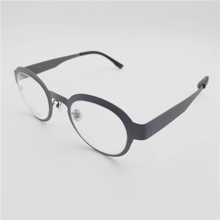 Super Personal Exit Tail Single Single Japanese Order Ultra Light Pure Titanium Literature Retro Big Boxing Face Small Glasses Hedles Men and Women