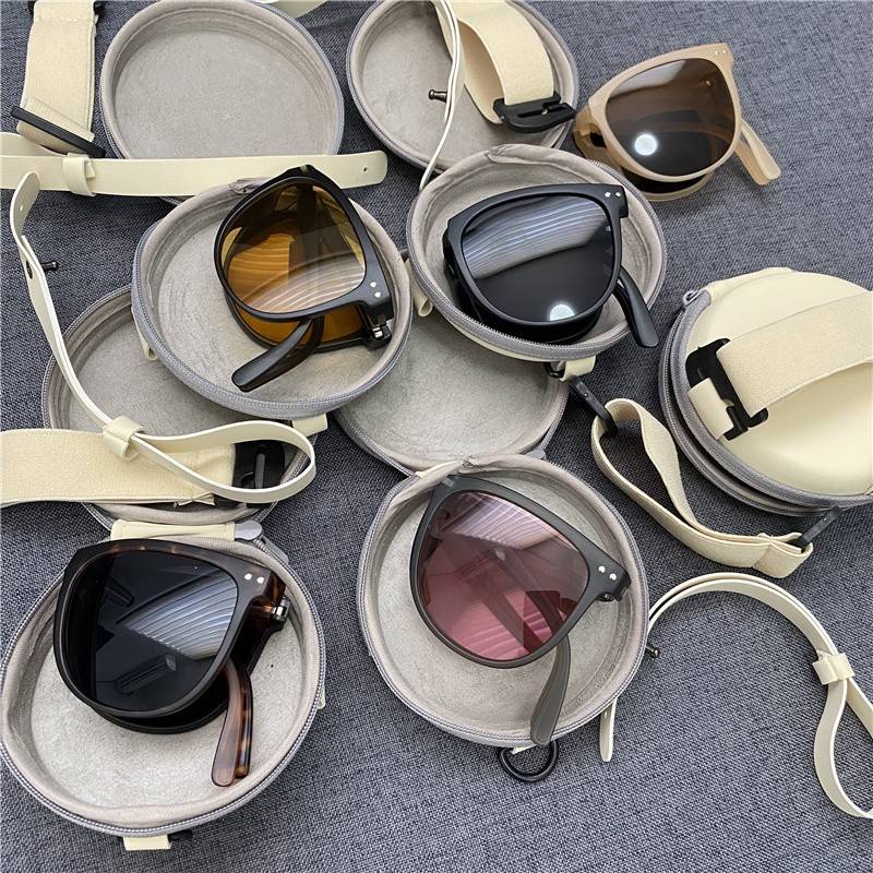Story to pick up the leak!The box can be folded!Men and women polarized UV glasses under the same model sunglasses sunglasses