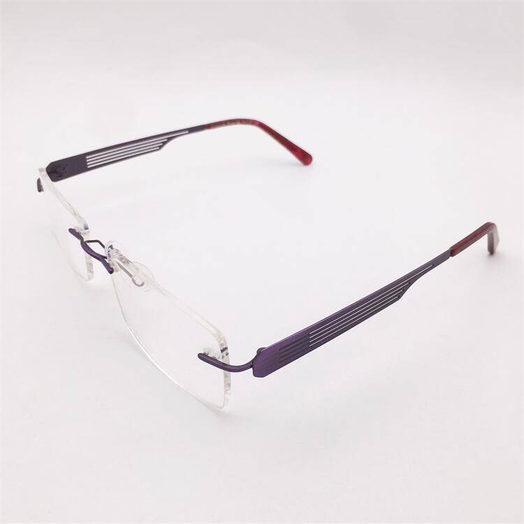 Treasure Orphan Original Single Super Light Pure Titanium Business temperament Frameless Hollow Carved Mirror Leg Glasses Ring Men and Women