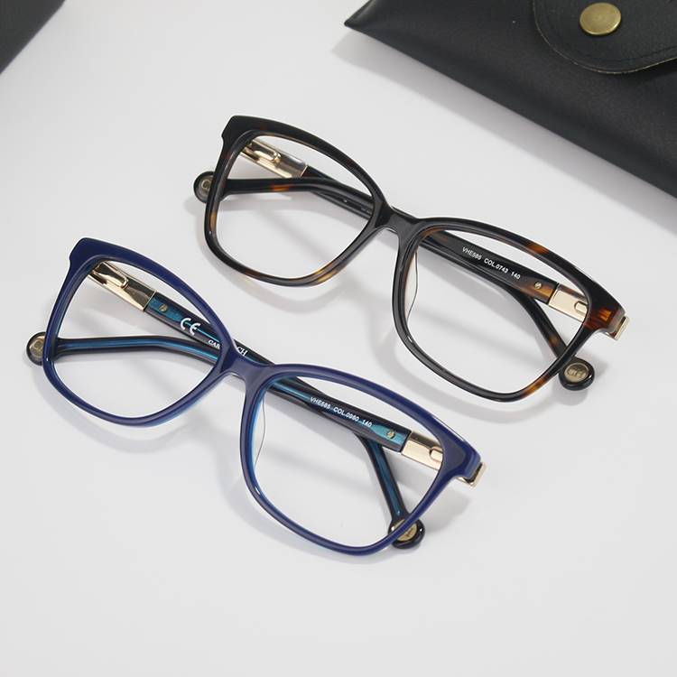 The original version of the retro big frame glasses shelf female men's myopia imported board comes with flat light lens