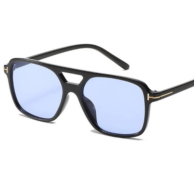 Vintage Yellow Lens Square Sunglasses Women Luxury T Brand O