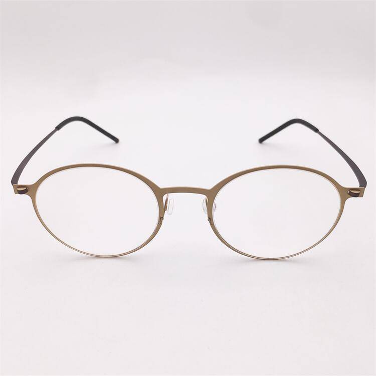Treasure orphan original single ultra -light titanium full box gold black gun color small round frame literary temperament glasses frame men and women