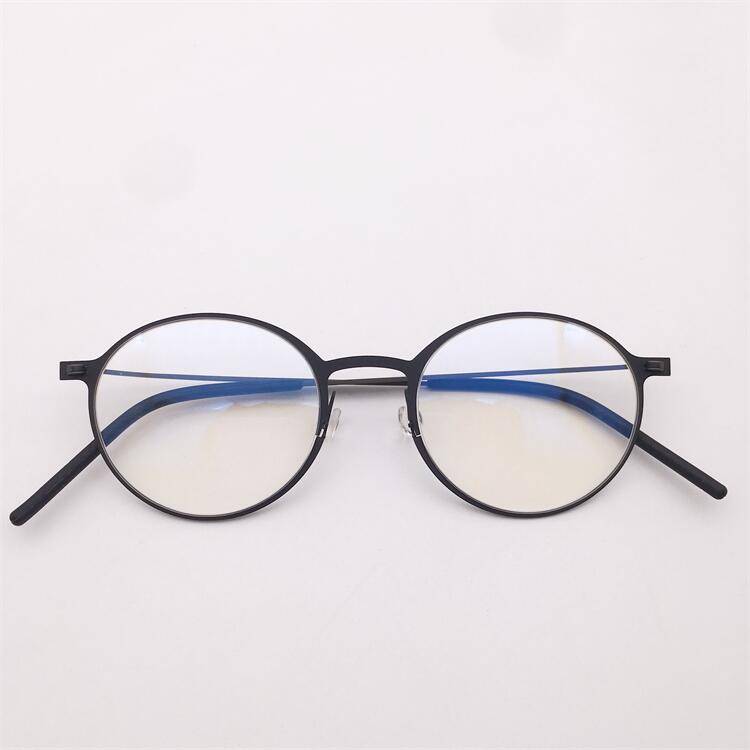 Treasure orphan original single ultra -light titanium full box gold black gun color small round frame literary temperament glasses frame men and women
