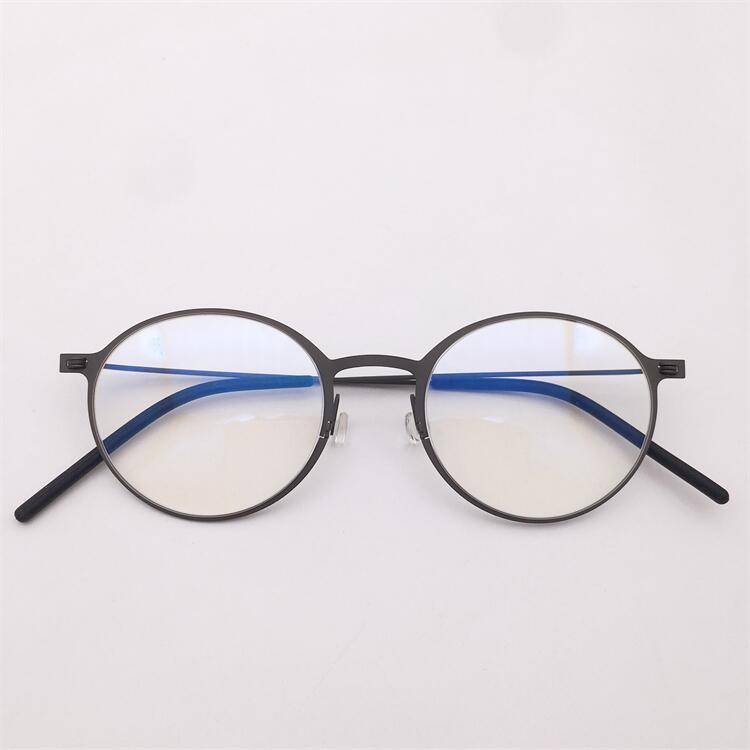 Treasure orphan original single ultra -light titanium full box gold black gun color small round frame literary temperament glasses frame men and women