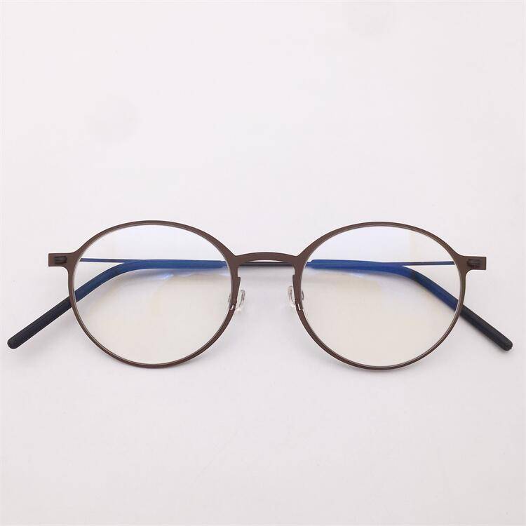 Treasure orphan original single ultra -light titanium full box gold black gun color small round frame literary temperament glasses frame men and women