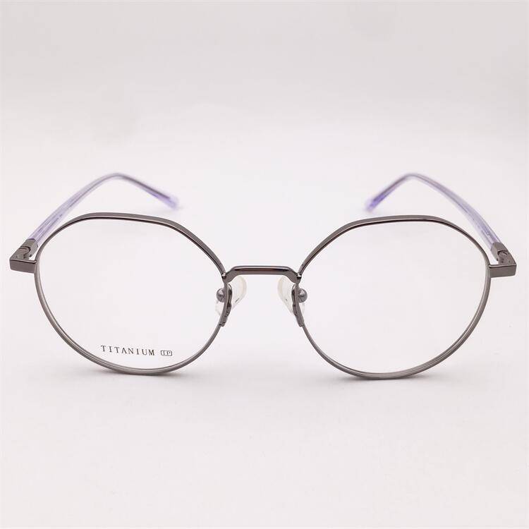 Treasured orphan original single -gun color titanium full -frame large round -frame plate mirror lens literary temperament glasses frame men and women