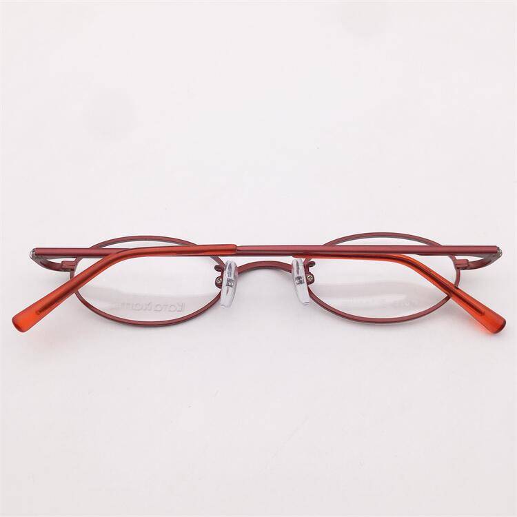 Treasure Orphan Original Single Super Light Red Coffee Silver Pure Titanium Full Box Small Circle Frame Culture Spring Mirror Legs Glasses Men and Women
