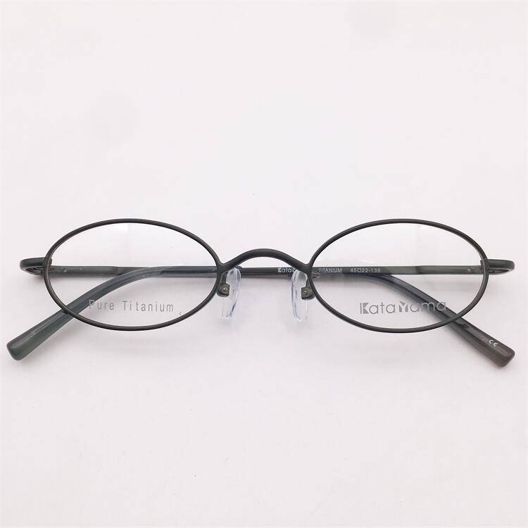 Treasure Orphan Original Single Super Light Red Coffee Silver Pure Titanium Full Box Small Circle Frame Culture Spring Mirror Legs Glasses Men and Women