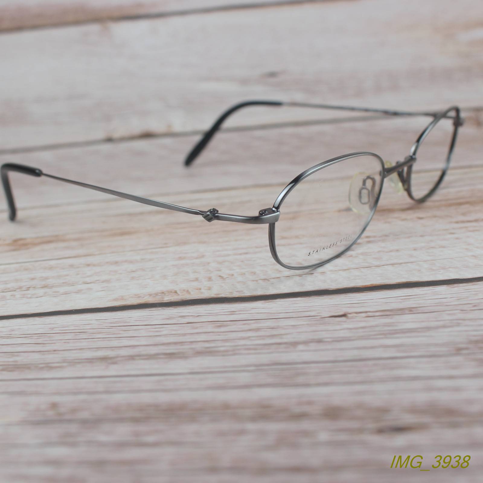 Single super light -light memory Metal mirror legs, small multilateral high -level high -vision glasses frame gun gray