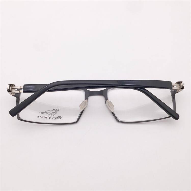 Treasure orphan original single black alloy full -frame large box special hinge spring mirror leg business glasses frame