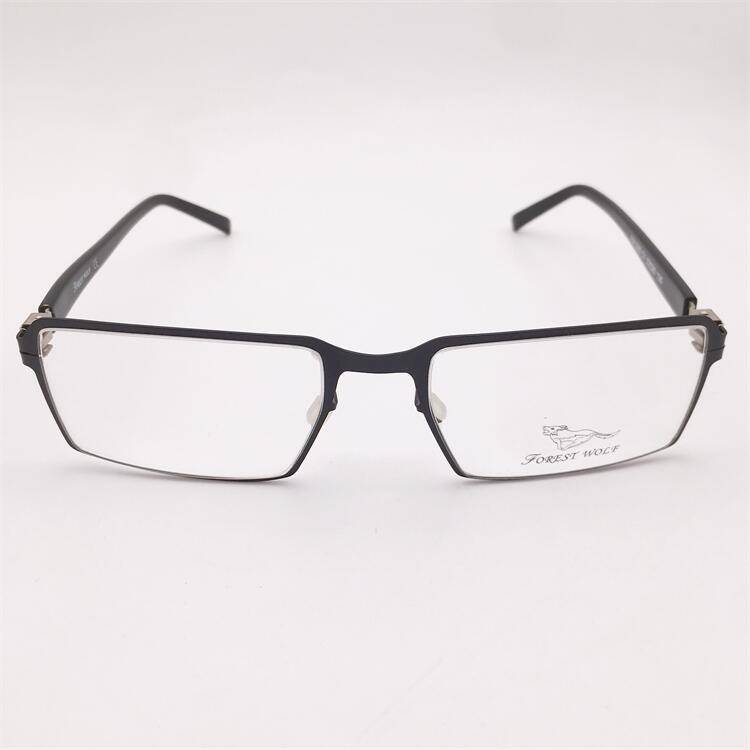 Treasure orphan original single black alloy full -frame large box special hinge spring mirror leg business glasses frame