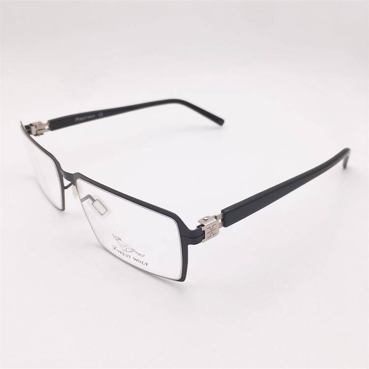 Treasure orphan original single black alloy full -frame large box special hinge spring mirror leg business glasses frame