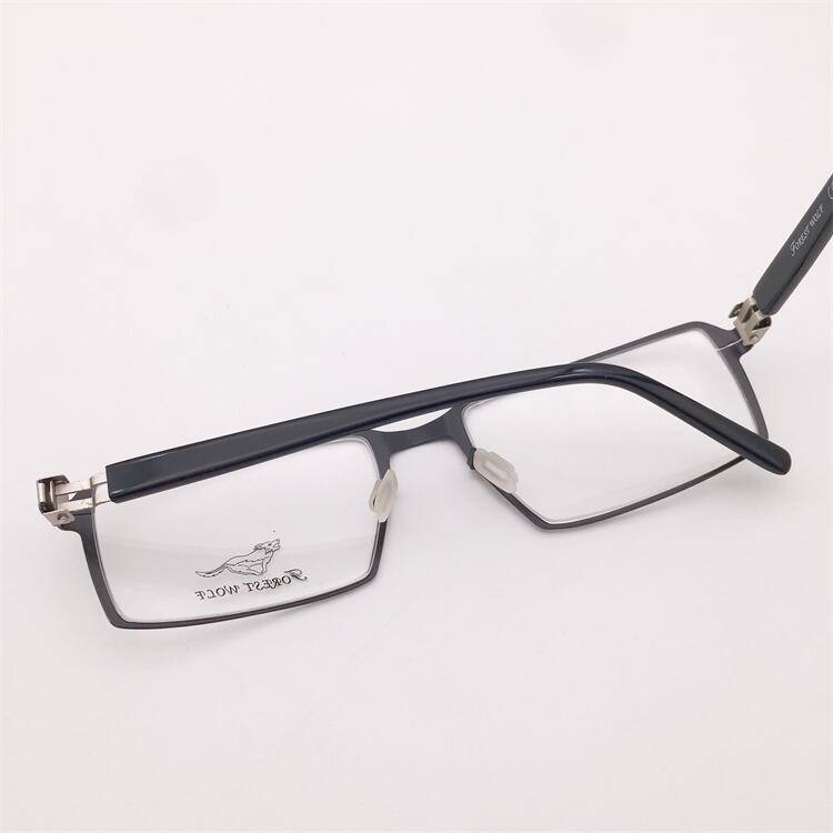 Treasure orphan original single black alloy full -frame large box special hinge spring mirror leg business glasses frame