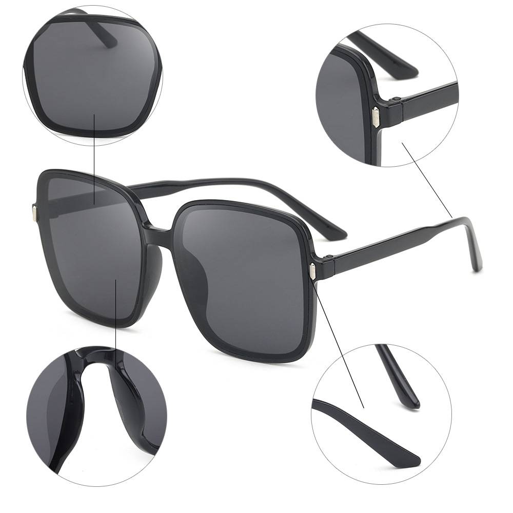 Grand frame long rice nail retro sunglasses female trend new sunglasses men's new European and American cross -border glasses