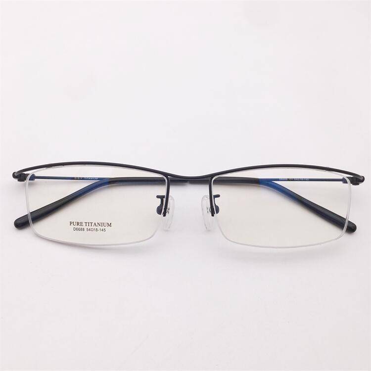 Export of German order ultra -light super refinement black gun color business semi -frame eyebrow frame gentleman gold silk glasses rack
