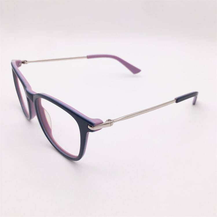 Treasure orphans Japanese order blue -purple board full -frame large round frame fine legs personalized literary glasses shelf female