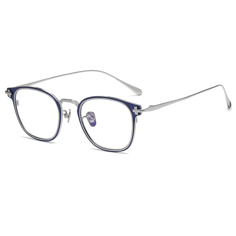 Japan's hand -made retro -square glasses rack Taylor same SKOLL with myopia pure titanium glasses frame