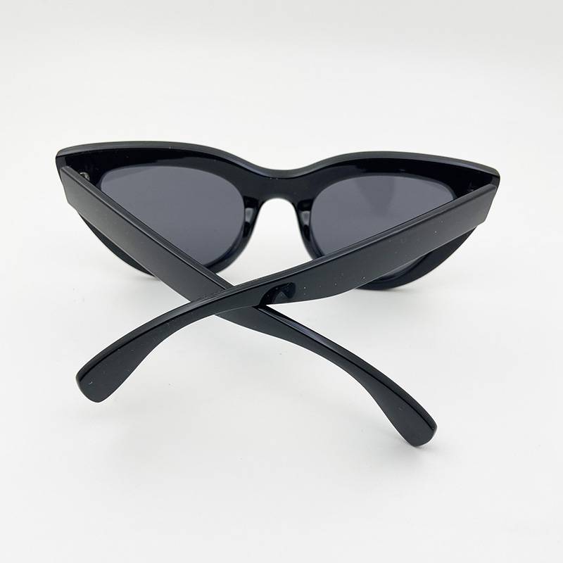 order men's and women black cat eye sunglasses personalized sunglasses anti -ultraviolet watch mirror shading mirror tide