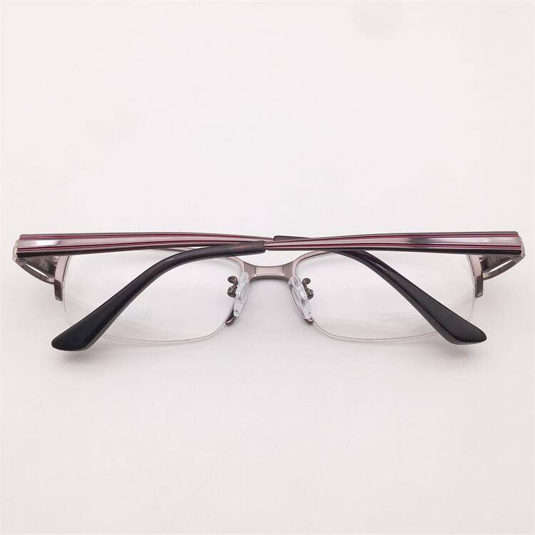 Treasured orphan original single gun color ultra -light pure titanium business temperament semi -frame personalized literary glasses frame men and women