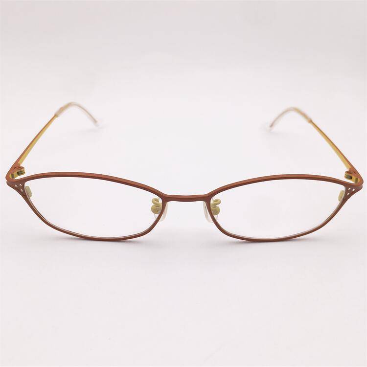 Treasured orphan original single inlaid orange ultra -light pure titanium full -frame butterfly frame literary temperament glasses shelf female