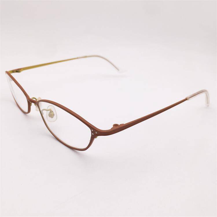 Treasured orphan original single inlaid orange ultra -light pure titanium full -frame butterfly frame literary temperament glasses shelf female