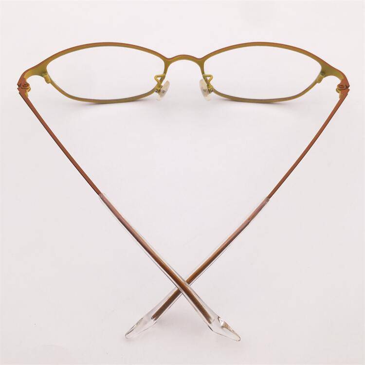 Treasured orphan original single inlaid orange ultra -light pure titanium full -frame butterfly frame literary temperament glasses shelf female