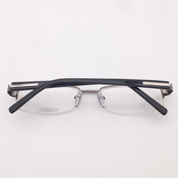Original single French order gun color titanium gold business temperament half -frame plate anti -allergic mirror leg glasses rack man