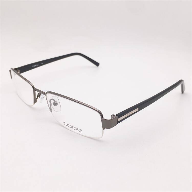 Original single French order gun color titanium gold business temperament half -frame plate anti -allergic mirror leg glasses rack man
