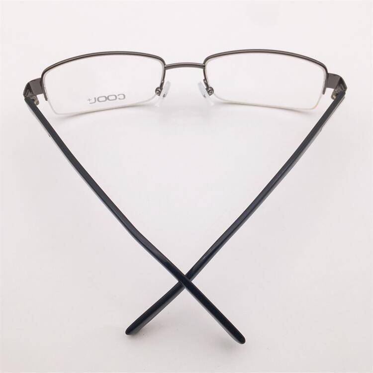 Original single French order gun color titanium gold business temperament half -frame plate anti -allergic mirror leg glasses rack man