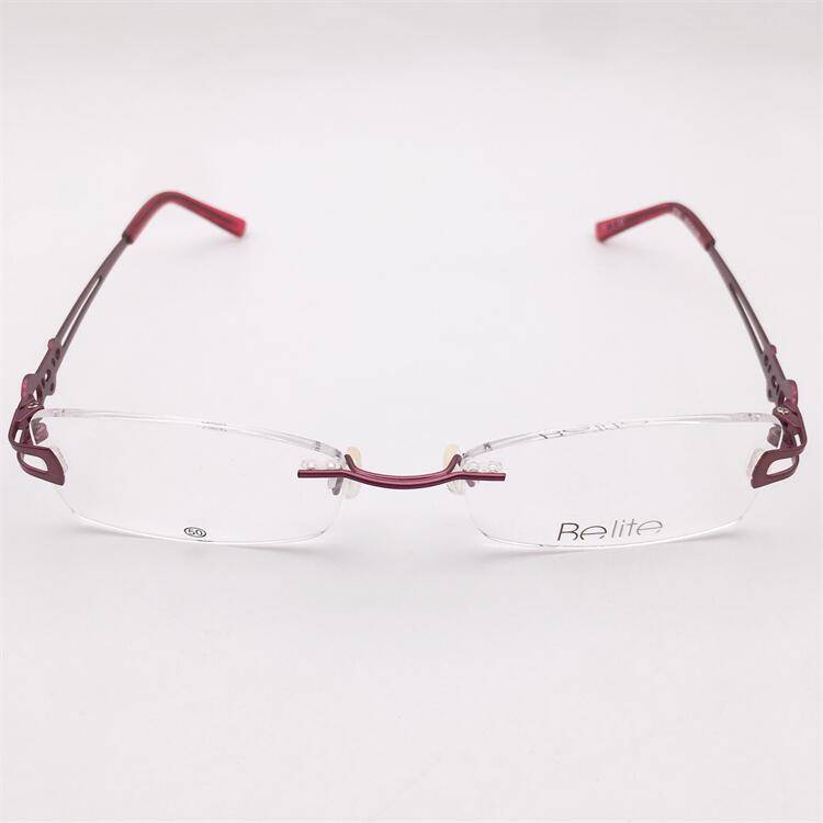 Treasured orphan original single purple titanium business temperament, frameless hollow carved decorative mirror legs glasses shelf female