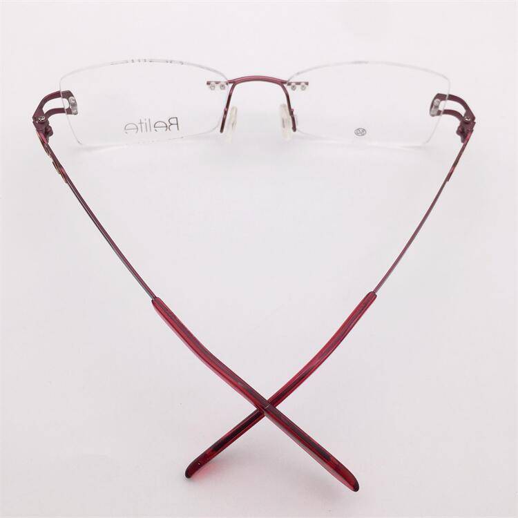 Treasured orphan original single purple titanium business temperament, frameless hollow carved decorative mirror legs glasses shelf female