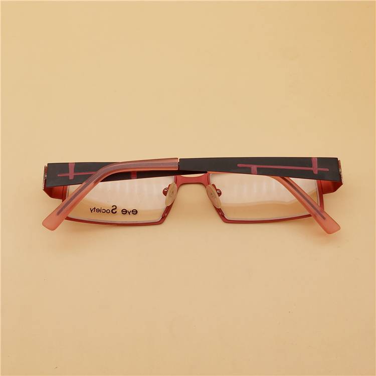Original single black red full -frame spring thick legs personalized myopia glasses shelf female retro face