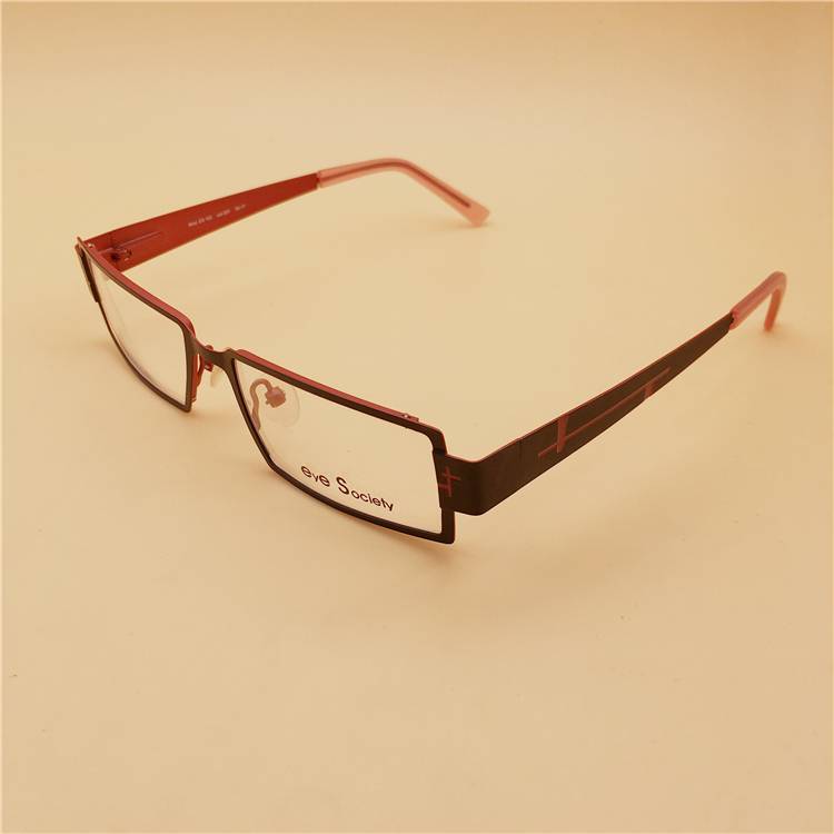 Original single black red full -frame spring thick legs personalized myopia glasses shelf female retro face