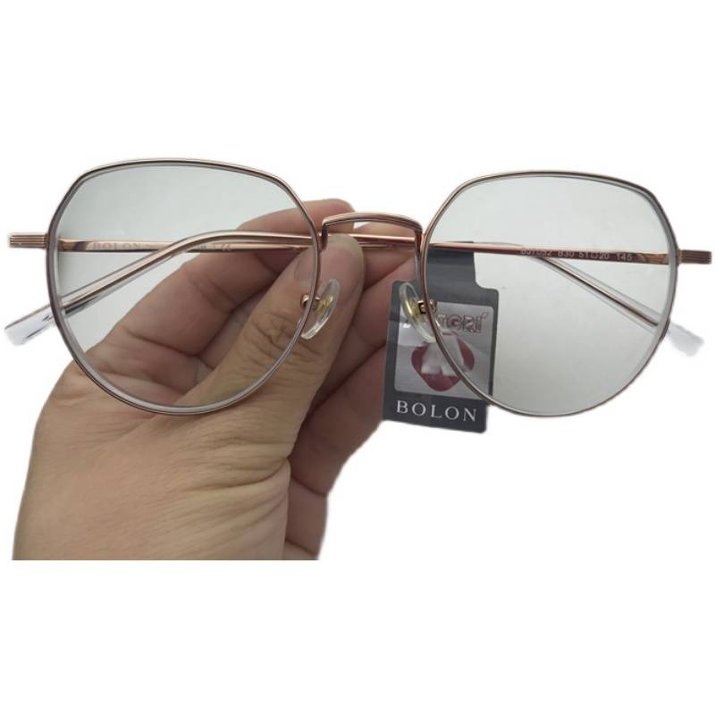 Pure titanium ultra -light counter The same men and women versatile large myopia mirror light golden white glasses racks