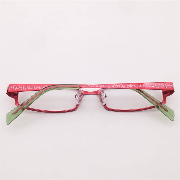 Treasured orphan original single red alloy full -frame small square box literary temperament spring mirror leg glasses shelf female