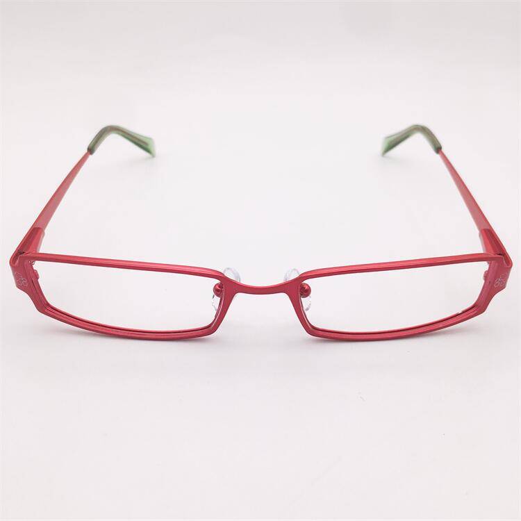 Treasured orphan original single red alloy full -frame small square box literary temperament spring mirror leg glasses shelf female