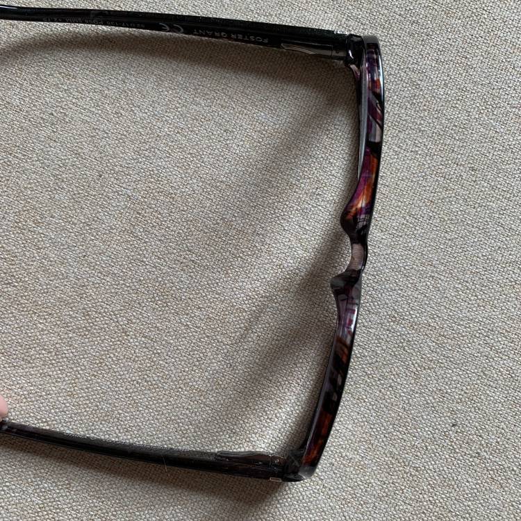 A small number of big -name original single dark purple old flower glasses