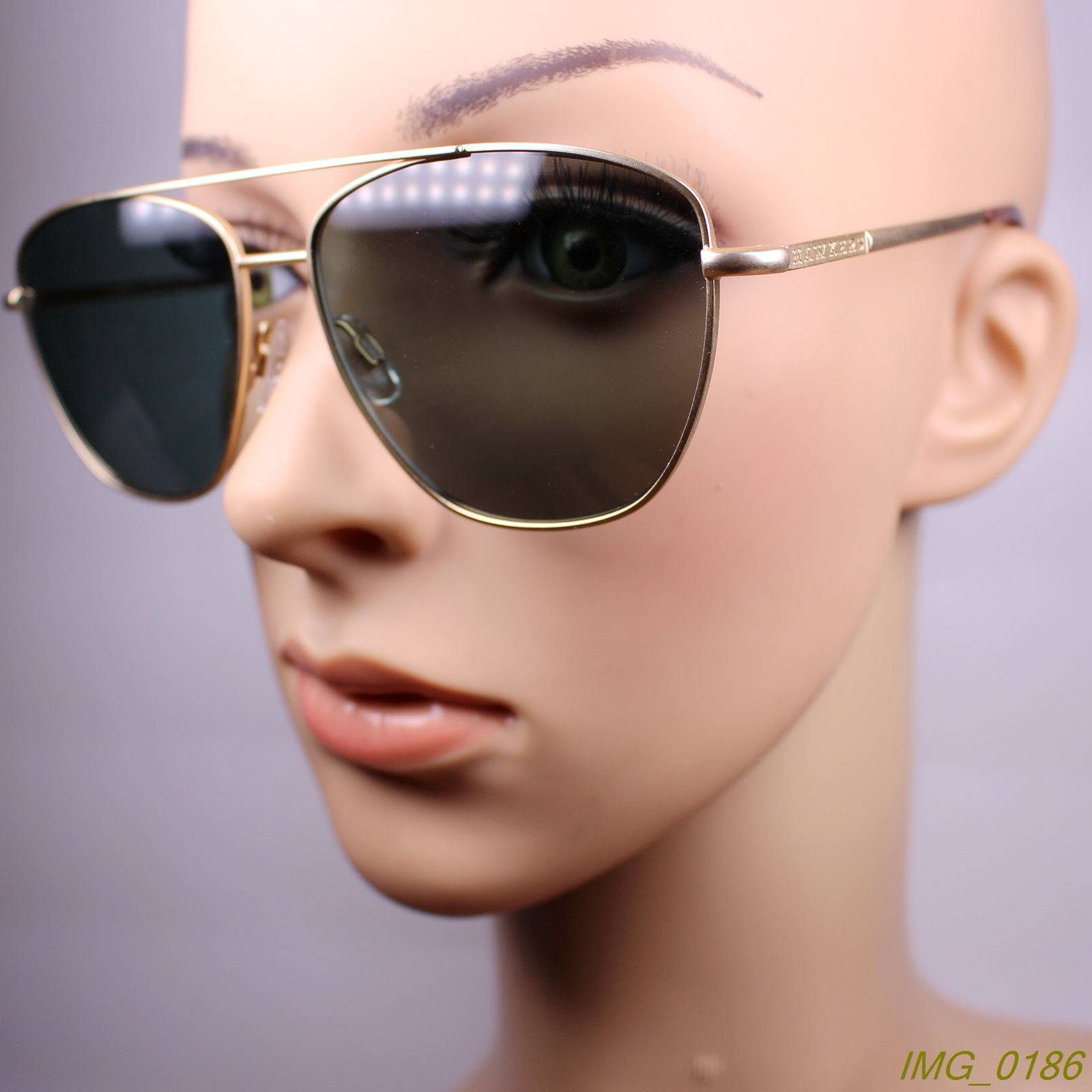Genuine male and female retro double -beam pilot metal sunglasses sunglasses sunglasses 3 color H813