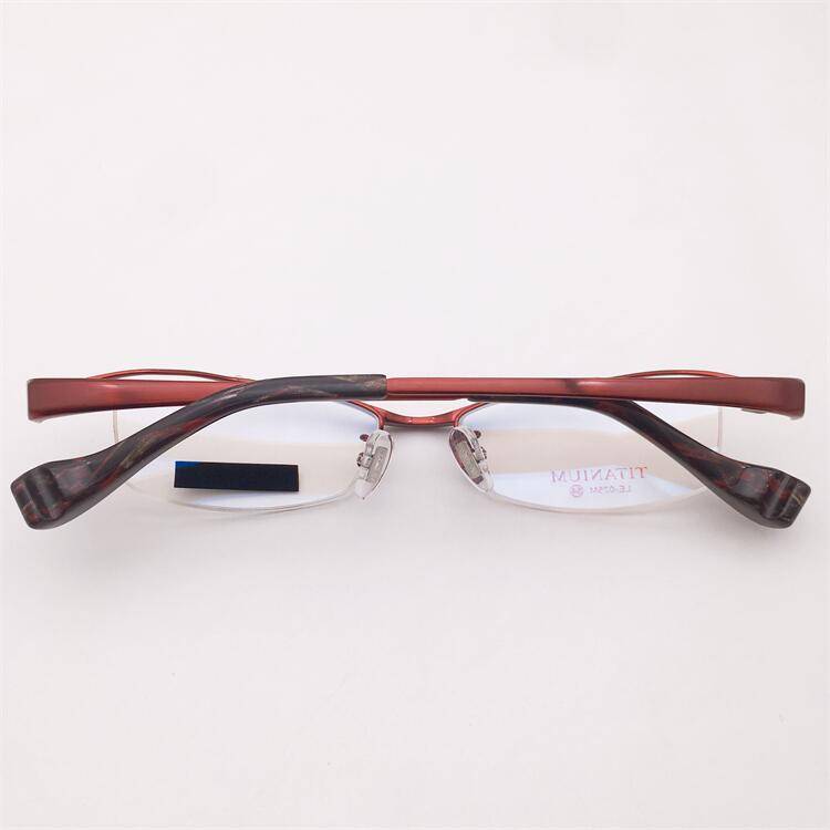 Super Personal Collection Orponement Original Single Red Super Pure Titanium Business temperament Half -frame Myopia Glasses Female