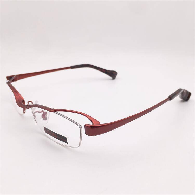 Super Personal Collection Orponement Original Single Red Super Pure Titanium Business temperament Half -frame Myopia Glasses Female