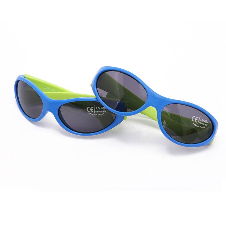 Traveling outing Silicone children's sunglasses baby sunscreen (anti -fall strong toughness can bend)