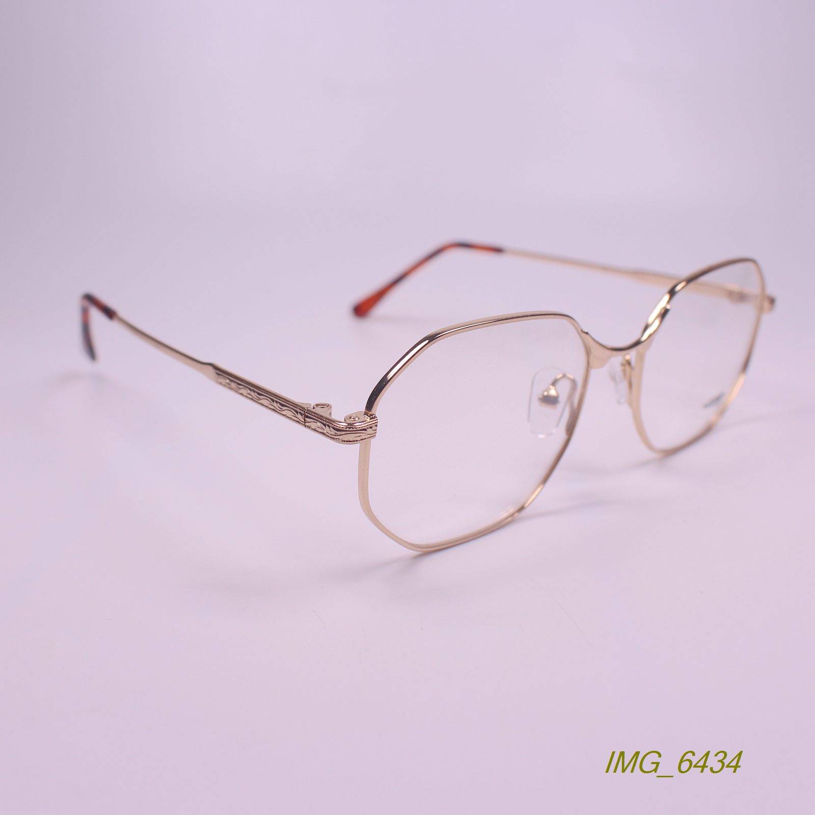 Single exit retro polygon metal full -frame myopia glasses frame optical glasses rack 2 color 608